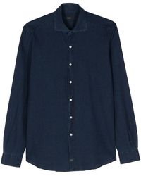 Fay - Long-Sleeves Chambray Shirt - Lyst