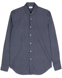 Xacus - Leaf-print Cotton Shirt - Lyst