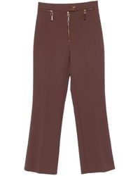 Elisabetta Franchi - Pantalon Évasé À Zips - Lyst