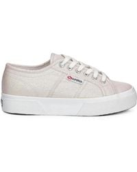 Superga - 2740 Platform Lame Lace-Up Low-Top Sneakers - Lyst