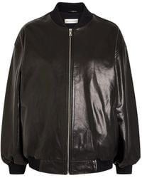 Nour Hammour - Marley Leather Bomber Jacket - Lyst