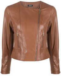 Liu Jo - Zip-up Leather Jacket - Lyst