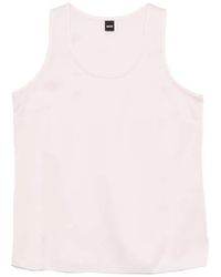 BOSS - Scoop-Neck Top - Lyst