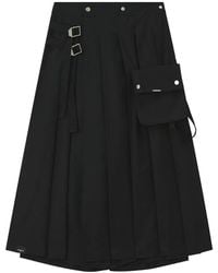Musium Div. - Pleated Buckle-Detail Palazzo Pants - Lyst