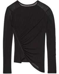 Helmut Lang - Ruched Asymmetric Top - Lyst