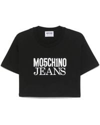 Moschino - Schwarzes Baumwoll -T -Shirt - Lyst