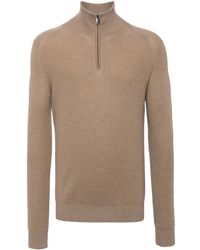 Brioni - Pullover Mit Half-Zip-Stehkragen - Lyst