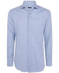 Barba Napoli - Herringbone-Weave Long-Sleeve Shirt - Lyst