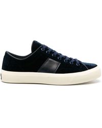 Tom Ford - Cambridge Crocodile-effect Leather Sneakers - Lyst