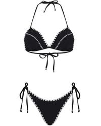 Amir Slama - Strandkleding Met Gestrikte Afwerking - Lyst