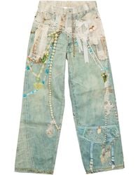 Acne Studios - Pantalon Ample À Imprimé Trompe L'Œil - Lyst