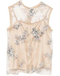 Ottod'Ame - Floral-Sequin Blouse - Lyst