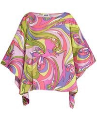 Moschino - Swirl-print Cotton Beach Dress - Lyst
