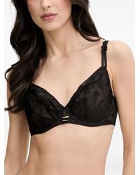 Chantelle - Idyll Floral-Embroidered Mesh Bra - Lyst