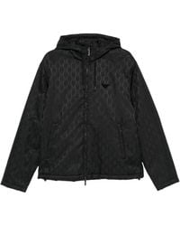 Emporio Armani - Logo-Monogram Hooded Jacket - Lyst