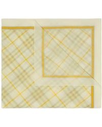 Burberry - Checked Cotton Scarf - Lyst