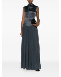 sachin and babi light blue dress Watercolor Floral Tie Front Asymmetric Chiffon Maxi Dress main image 0
