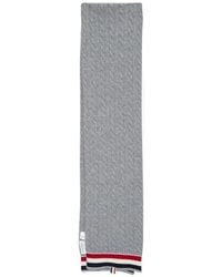 Thom Browne - Cable-Knit Ribbed Scarf - Lyst