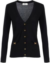 Elisabetta Franchi - リボンディテール カーディガン - Lyst