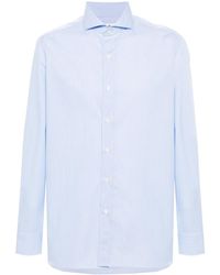 Luigi Borrelli Napoli - Check-Pattern Cotton Shirt - Lyst