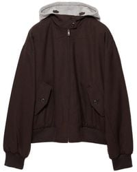 Prada - Hooded Rush-Stitch Jacket - Lyst