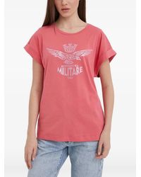 Aeronautica Militare - Logo-Print T-Shirt - Lyst