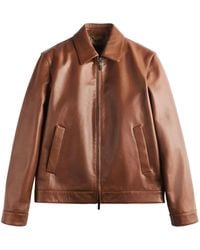 Tod's - Leather Shirt Jacket - Lyst