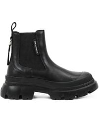 KARL LAGERFELD - Chunky-Sole Chelsea Boots - Lyst
