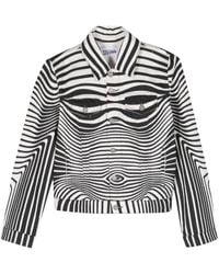 Jean Paul Gaultier - Veste en jean à imprimé Morphing Digital - Lyst