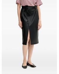 Ouí - Midi-Rok Met Gestrikte Taille - Lyst