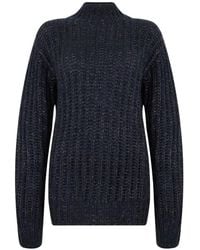 Moorer - Ribbed-Knit Mock-Neck Sweater - Lyst