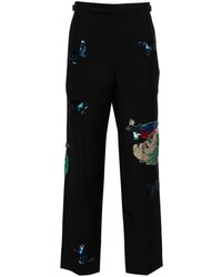 Bode - Flying Fauna Wool Trousers - Lyst
