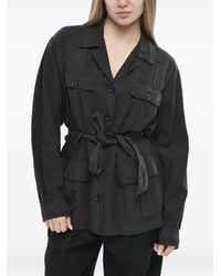 Aspesi - Belted Four-Pocket Blouse - Lyst