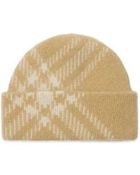 Burberry - Beanie Mit Check - Lyst