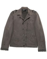 Enfants Riches Deprimes - Distressed Button-Up Jacket - Lyst