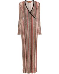 Missoni - Sequin-Embellished Wrap Maxi Dress - Lyst