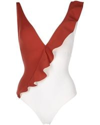 Evarae - Ruffled-Trim Swimsuit - Lyst