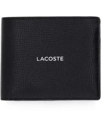 Lacoste - Ossian Medium Logo-Print Textured Leather Wallet - Lyst