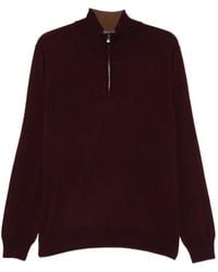 Corneliani - Gebreide Trui Met Kwartrits - Lyst