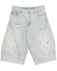 CROQUIS - Pantalones Vaqueros Cortos Con Motivo De Pintura - Lyst