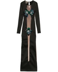 MITILIANE COUTURE - Floral-Embellished Cut-Out Maxi Dress - Lyst