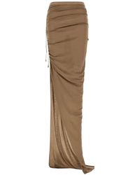 Rick Owens - Soft Edfu Maxi-Rok Met Split - Lyst