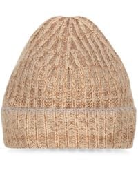 Malo - Gerippte Beanie Aus Kaschmir - Lyst