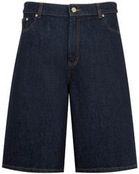CASABLANCA - Short En Jean À Coutures Visibles - Lyst