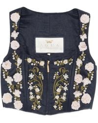 Agua Bendita - Cornalina Valle Floral-Appliqué Vest - Lyst