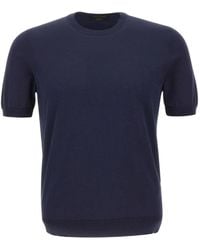Gran Sasso - Shortsleeve Ribbed-Trim T-Shirt - Lyst