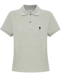 Ami Paris - Cotton Polo Shirt With Ami De Coeur - Lyst