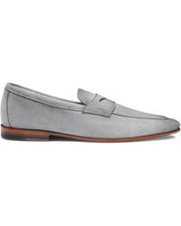 Santoni - Carlos Penny-Loafer Aus Leder - Lyst