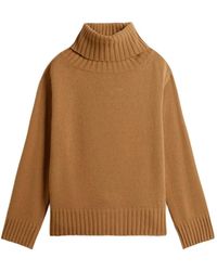 Woolrich - Roll-Neck Ribbed-Trim Sweater - Lyst