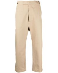 Thom Browne - Cotton Twill Straight Leg Trousers - Lyst
